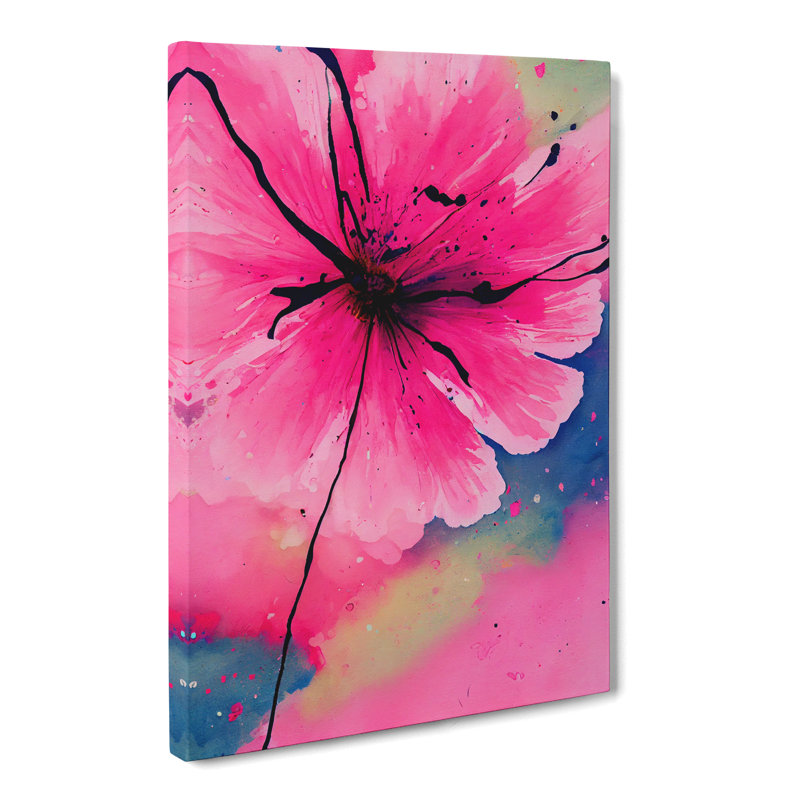 Carnation Flower Splatter Vol.1 - Wrapped Canvas, 76cm H x 50cm W x 3cm D