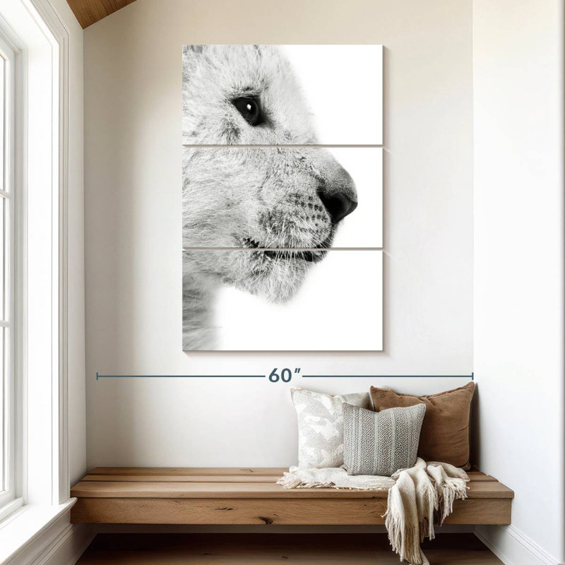Brampt Lion Cub Profile, 50" H x 32" W