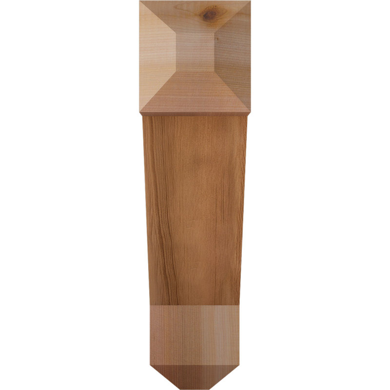 Support pour artisan traditionnel, Cèdre rouge de l'Ouest (lisse), 16" H x 4" W x 16" D