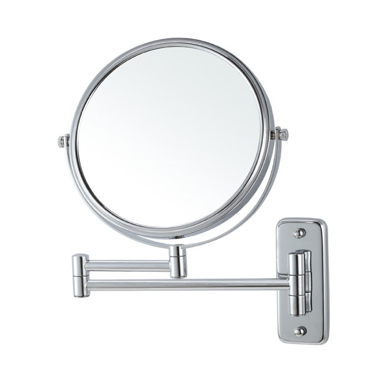 Breece Metal Flat Wall Mirror, Chrome
