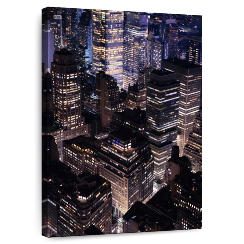 Lilie New York la nuit, H 48 po x l 32 po