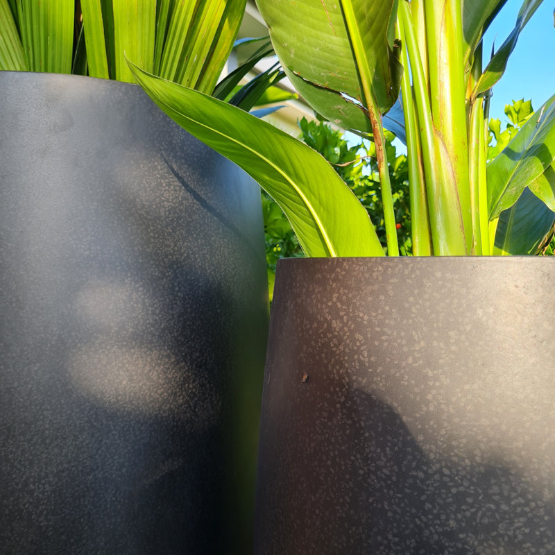 Culbane Handmade Pot Planter, 25" H x 17" W x 18" D, Black