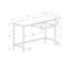 Bureau d'ordinateur, bureau personnel, ordinateur portable, L 48 po, travail, métal, stratifié, contemporain, moderne-456361329