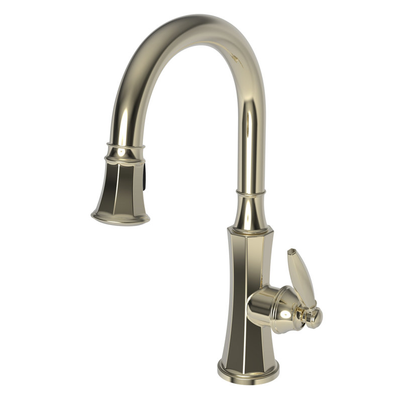 Metropole Single Handle Pull Down Kitchen Faucet, French Gold (PVD)