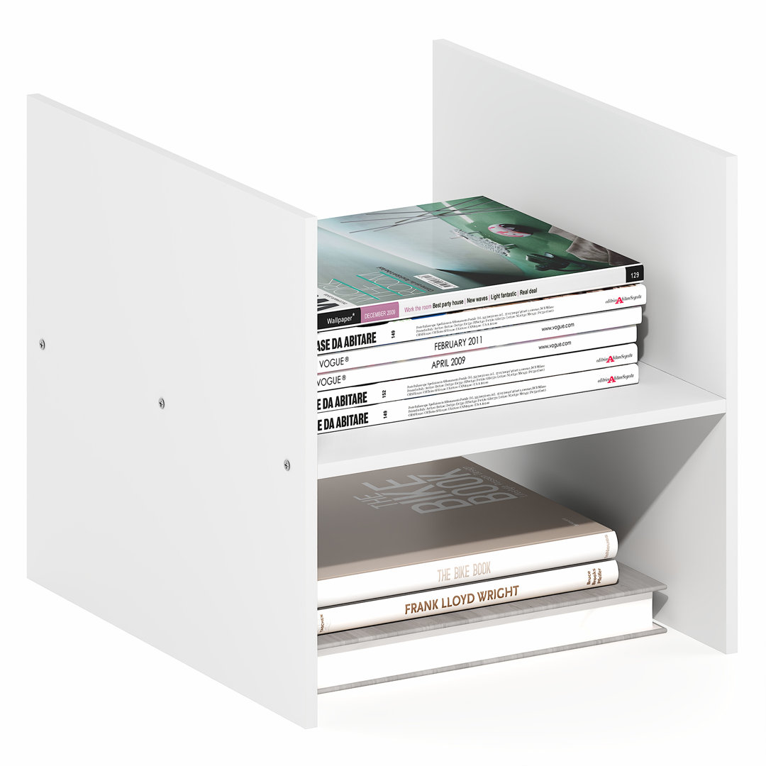 Bobbey Cube Insert, H-Shelf Cube Organizer, 2-Tier Shelf Accessory, Fits into Triple Thick Cubes, Kallax, for Organizers and Storage, White