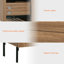 Ensemble de chambre à coucher, commode et table de chevet 4 pièces Aadham, ensemble de commode en bois avec portes-101120982
