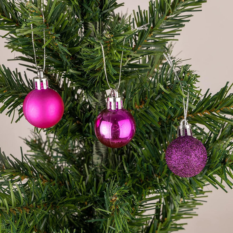 Polyvinyl Chloride (PVC) Bauble, Purple, 3cm H x 3cm W x 3cm D