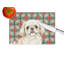 Planche à découper en verre crème pekingese Christmas PoinsettIas