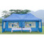 Auvent 10 x 30 pi avec 8 parois latérales, tente de fête portable imperméable, noir-99462640