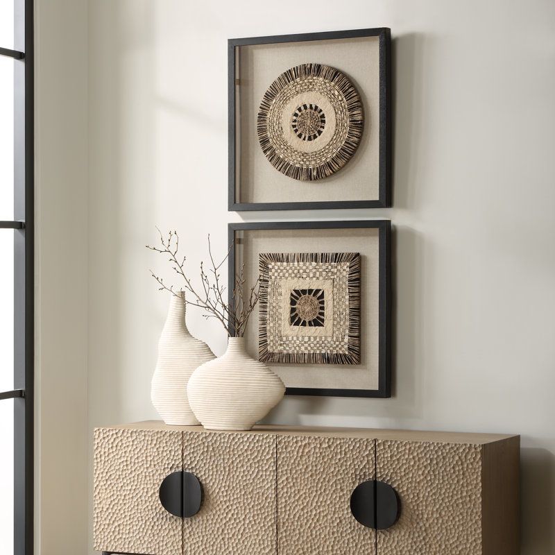 2-Piece Pine Wood Square Shadow Box