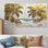 Palme dorée crème sur chaque I - Art mural crème - ensemble d'art mural traditionnel