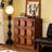 Retro Style Square Handle Accent Chest