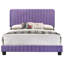 Lit double contemporain mauve, lit double, lit moderne, cadres de lit