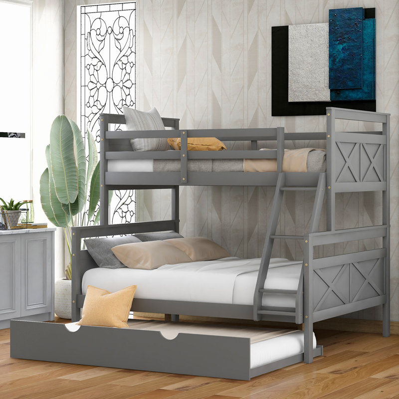 Lit plateforme double Gallatin, gris