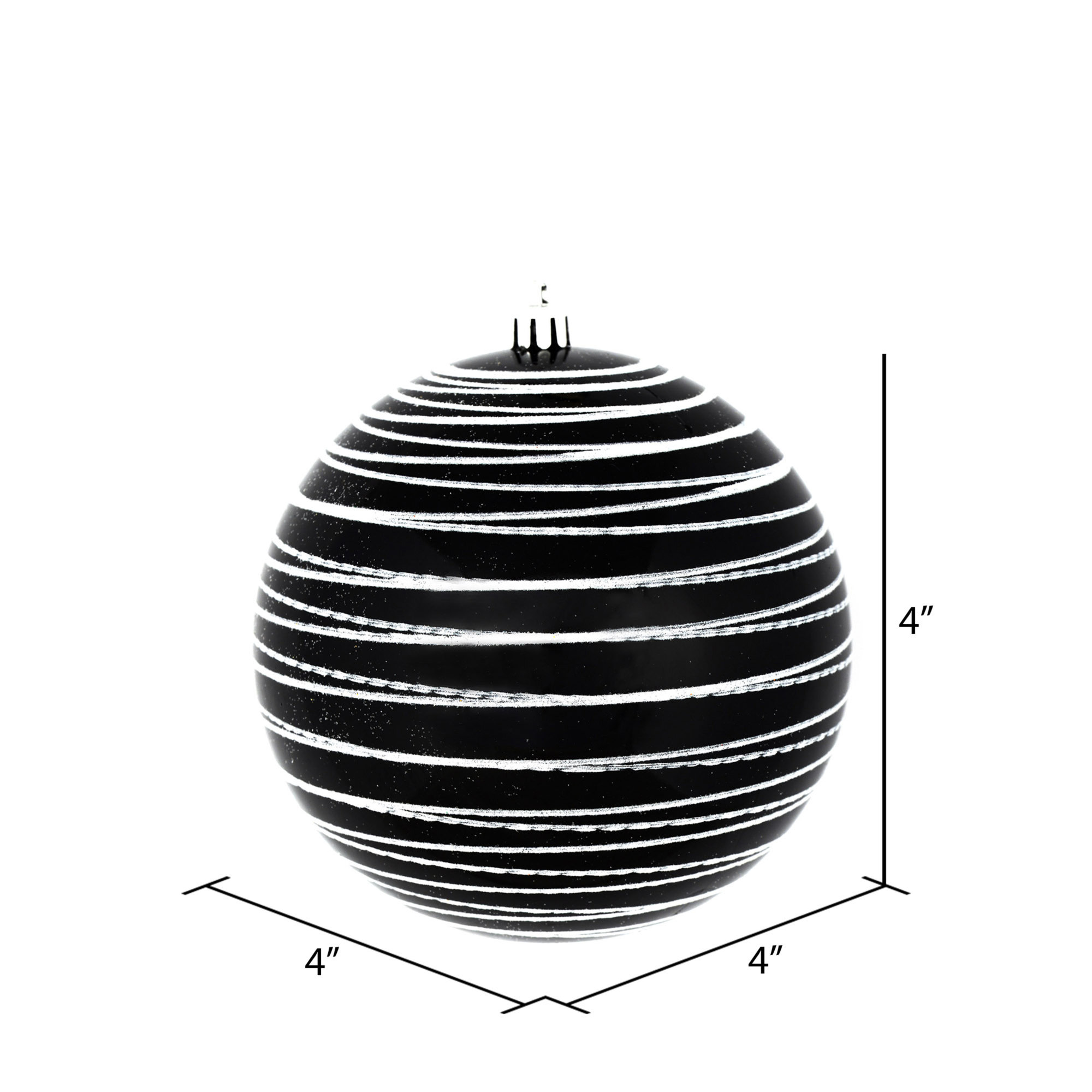 Candy Finish Ball Ornament, Black