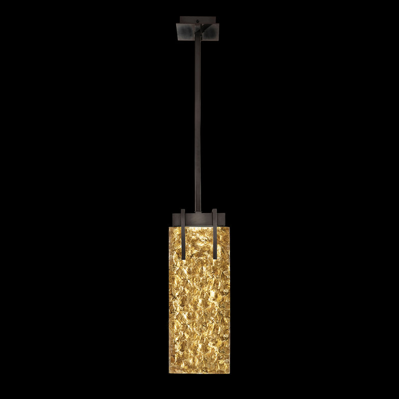 Terra 1 - Light Single Pendant, Gold Leaf, Black