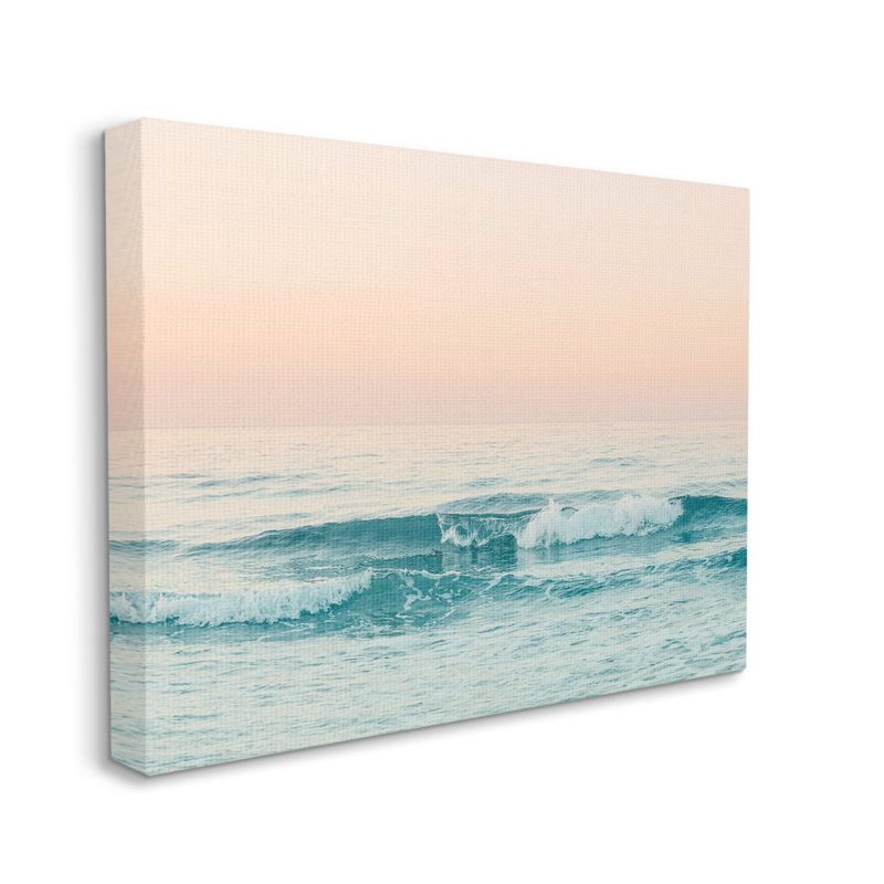 Ocean Waves Sunset - Print, 16" H x 20" W x 1.5" D