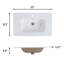 Integrated White Ceramic Basin, Drain Not Included