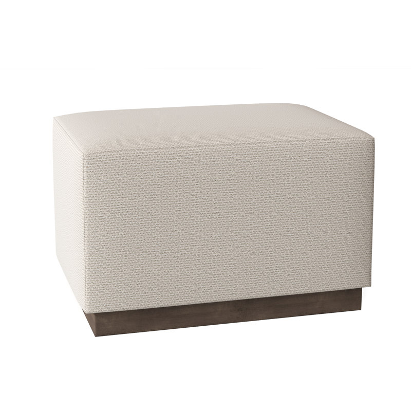 Merino Upholstered Ottoman, Cream Chenille 1345-002, Molasses