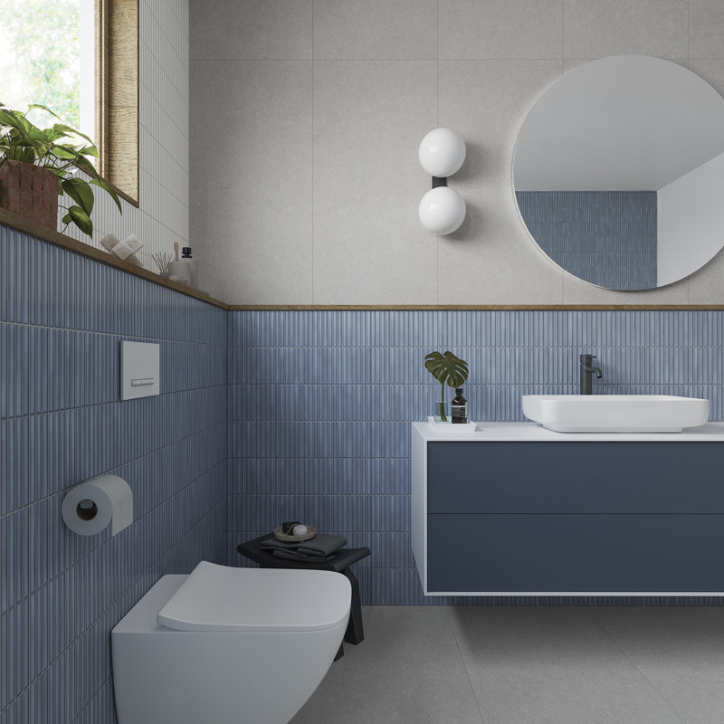 Spanish Lingot Porcelain 12"x 24"x 9mm Wall Tile Case (5 PCS, 10.76 Sq. Ft.), Blue