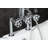 Kingston Brass Webb Three-Handle 2-Hole Deck Mount Clawfoot Tub Faucet with Knurled Handle and Hand Shower-87094612
