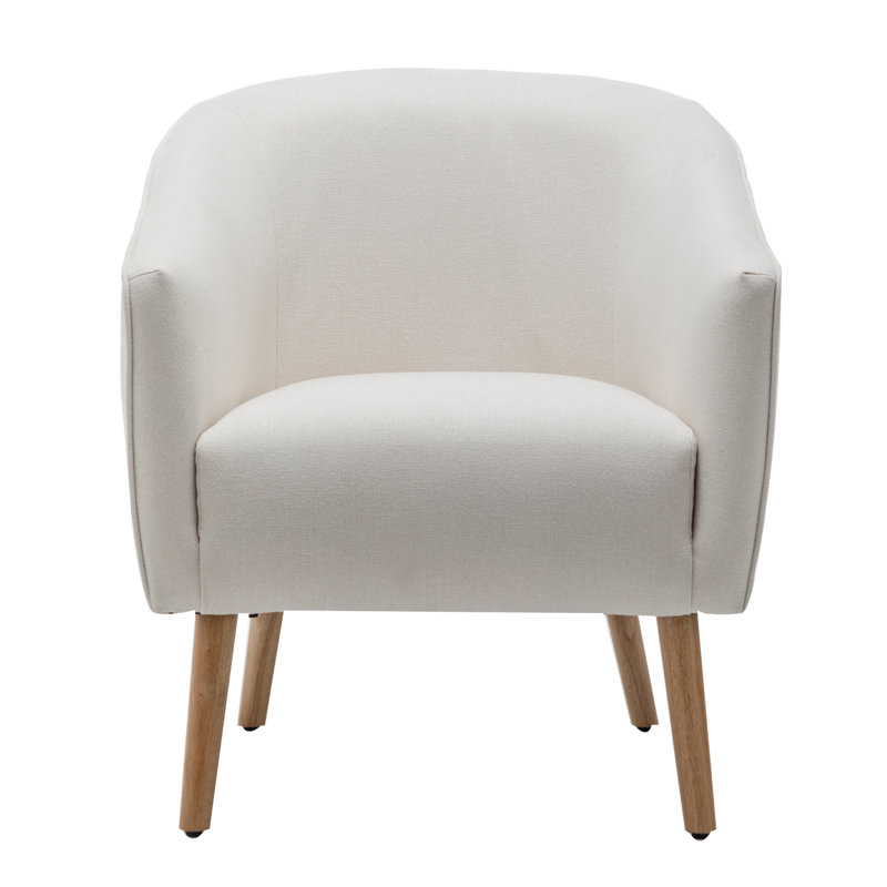 Marzi Upholstered Barrel Chair, Cream