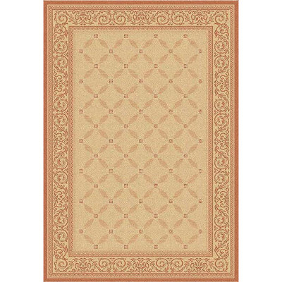 Bordeaux Oriental Natural/Terra Area Indoor/Outdoor Area Rug