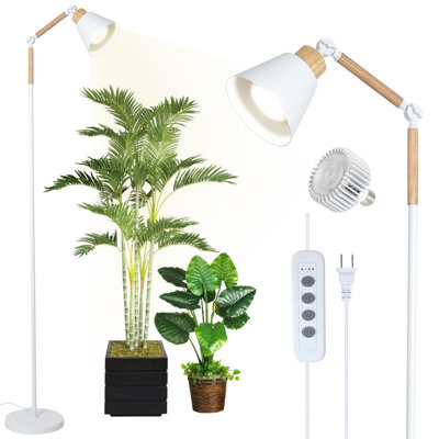 Grow Lights for Indoor Plants Full Spectrum, Plant Lights for Indoor Growing with 20W COB Grow Light Blub, 4/8/12H Timer, Standing Tall Grow Lamp for Middle Large Plants(75'', Height Adjustable)