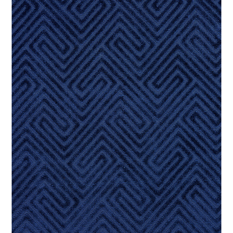 Endless Summer Meander Velvet Fabric, Navy