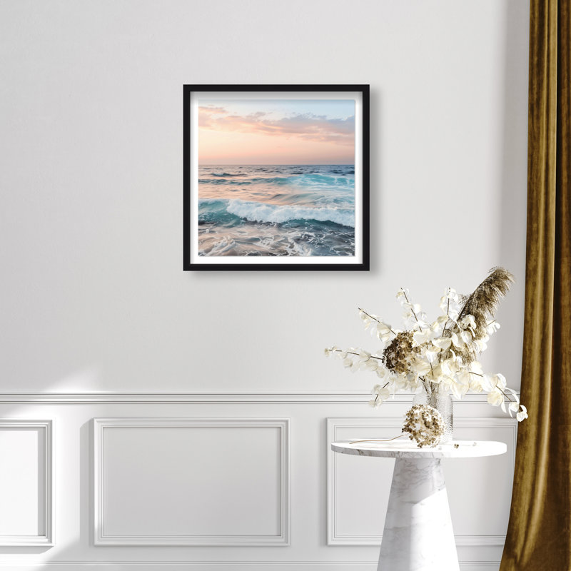 Foamy Surf II Framed Graphic Art, 25.5" H x 25.5" W, Black Shadowbox