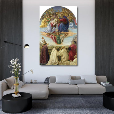 "Le couronnement de la Vierge" par Sandro Botticelli - Toile tendue avec châssis