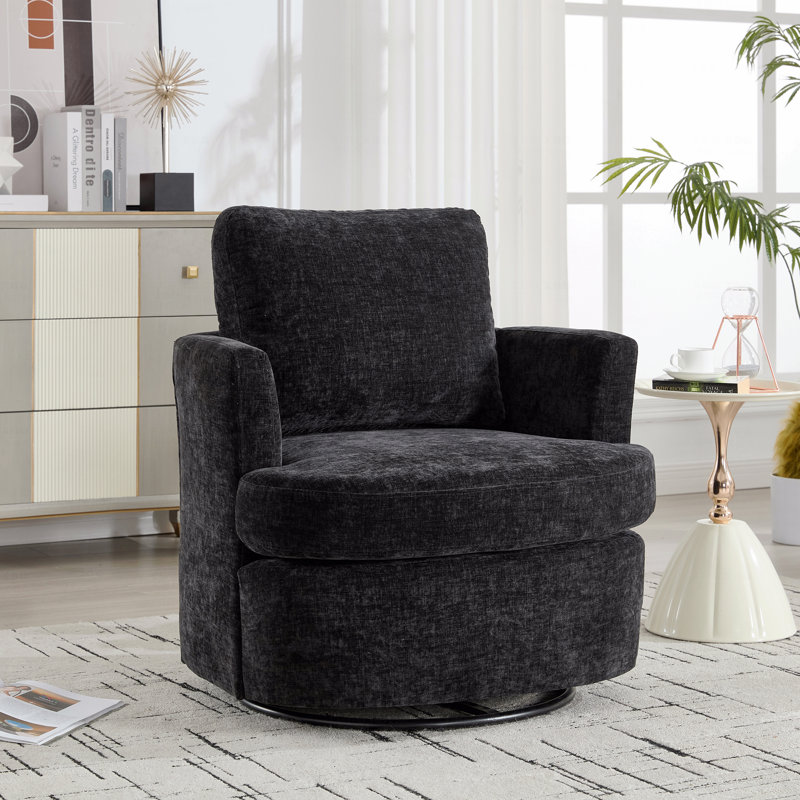 Fauteuil d'appoint pivotant de base, Noir