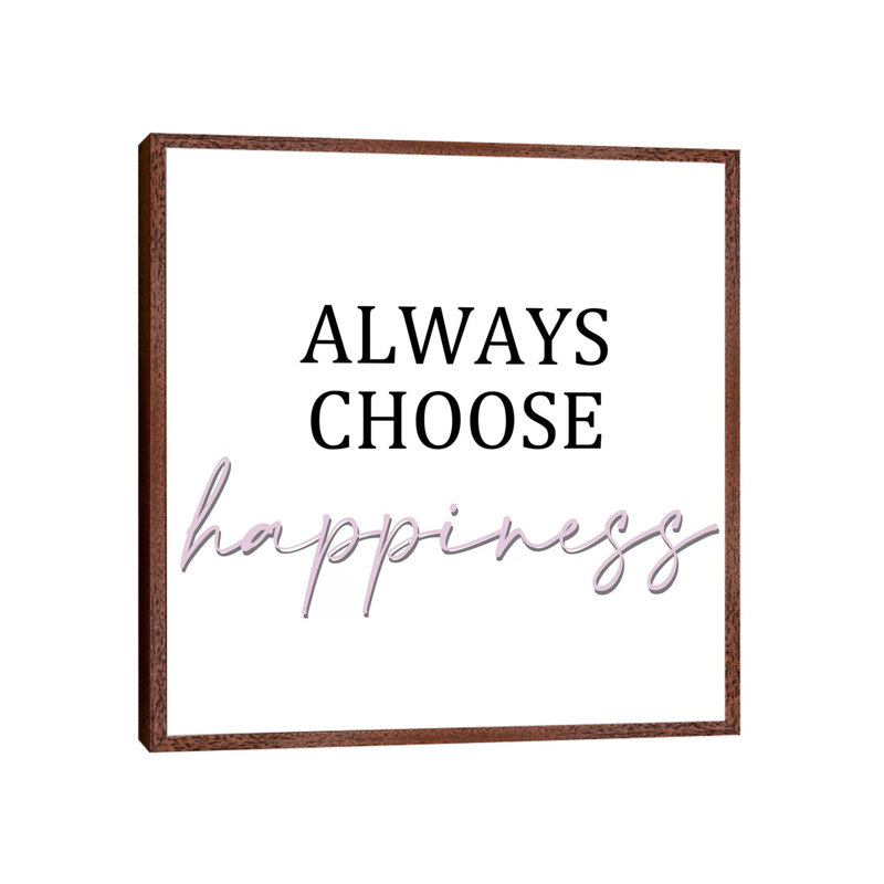 Always Choose II by Kimberly Allen - Print on Canvas, 93.98cm H x 93.98cm W x 3.81cm D, Classic Brown Wood Framed