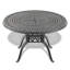 Solution de table d'extérieur toutes saisons, table ronde de 47,24 po et 4 chaises pivotantes, fonte d'aluminium, noir, résistance, sièges confortables