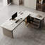 Bureau de direction gris en L en pierre frittée avec tiroirs-481745914-481745912