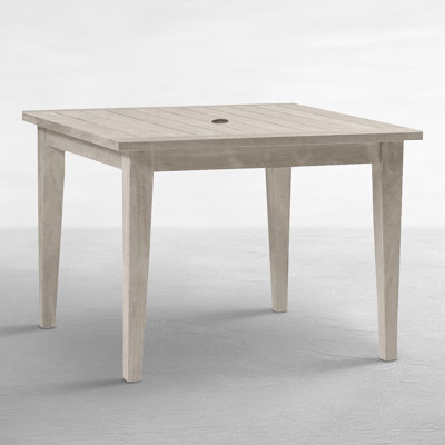 Club Teak Square Outdoor Farm Table by Summer Classics