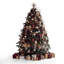 Ensemble de 24 boules de Noël bordeaux et dorées incassables, boules d'arbre texturées métalliques 2,4 pouces