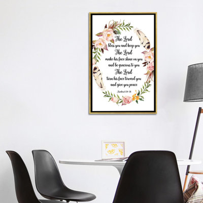 «The Lord Bless You and Keep You, Numbers 6: 24-26» par Eden Printables - impression d'art textuel