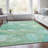 Machine Washable Indoor/Outdoor Xhevrie Teal Rug-154278504