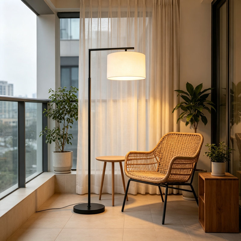 Jaesa 166cm Swing Arm Floor Lamp, White