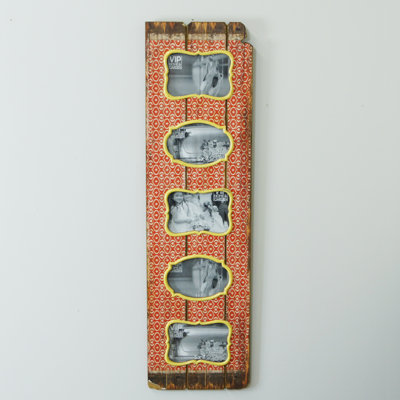 Orange Glass Collage Picture Frame