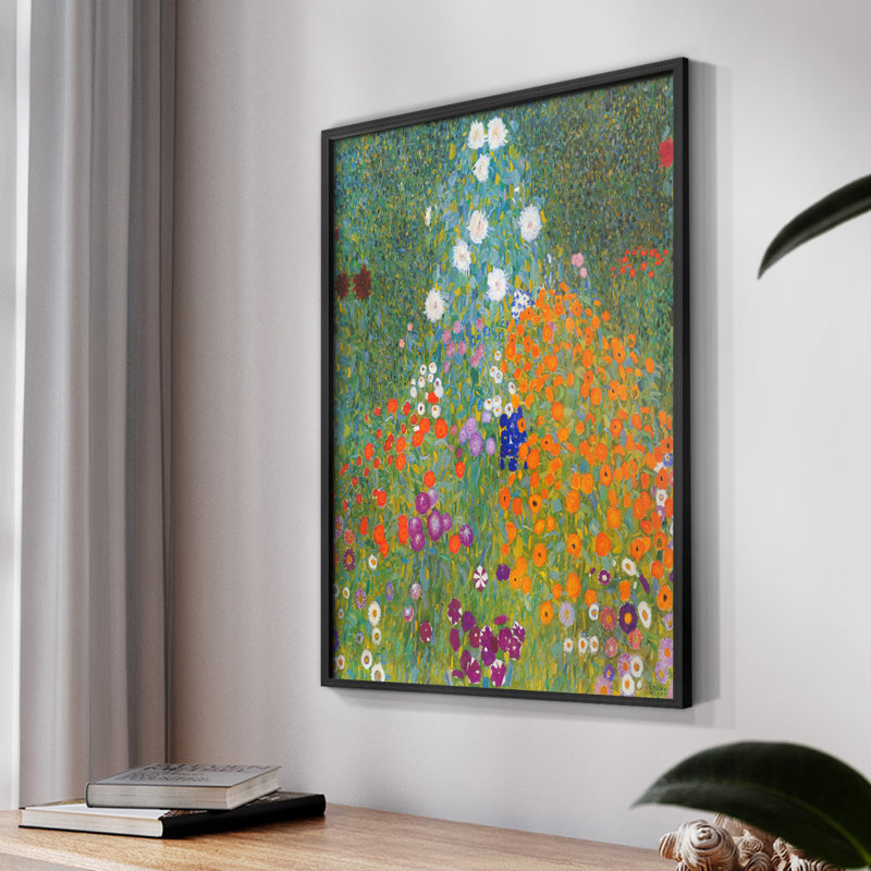 Gustav Klimt XVII - impression encadrée, Noir, H 14 po x l 11 po