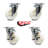 4 Piece Nylon Caster Set with Brakes