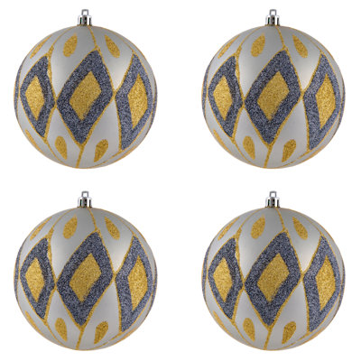 Ornement boule de diamant pailleté mat
