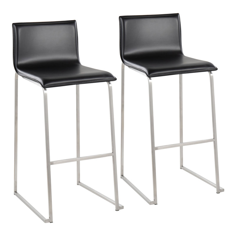 Tabouret Middlebrook, Noir, Acier inoxydable, Tabouret de bar (siège d'une hauteur de 30 po)