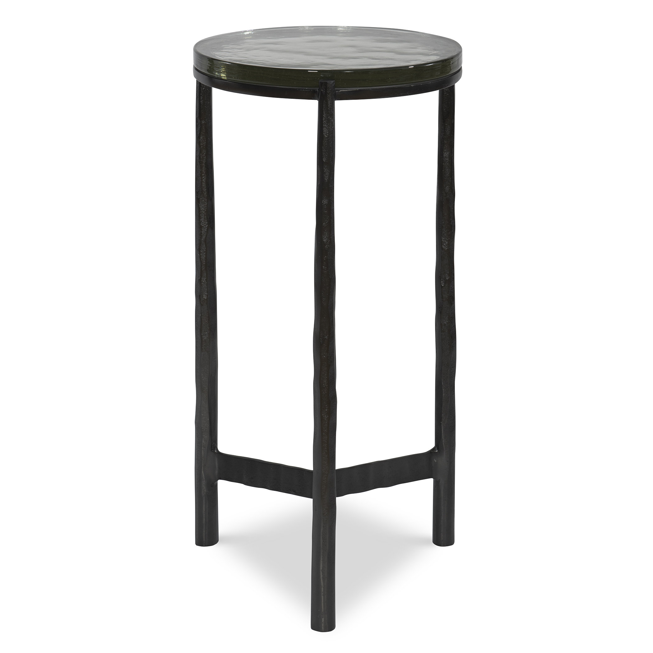 Hokku Designs Eternity Iron And Glass Accent Table Wayfair