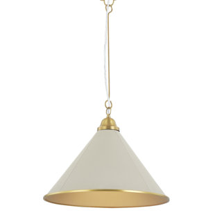 Serena Gold Metal Pendant Light, Gray Shade