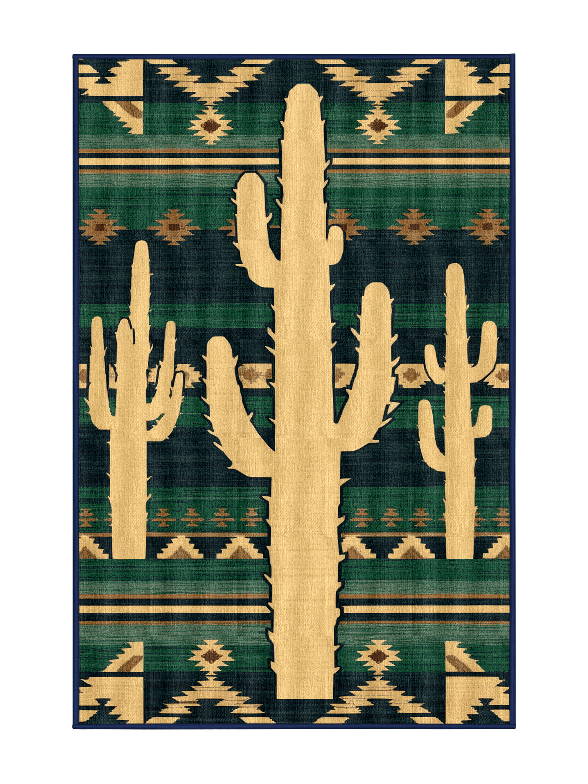 Foundry Select Washable Saguaro Cactus Southwestern Area Rug | Wayfair