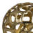 Decorative Orb Metal Aluminum Spherical Sculptural Accent with Modern Cut-Out Design - Stylish Contemporary Art Object Decor-58418794