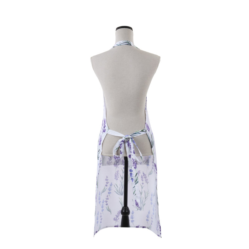 Tablier de cuisine lavande floral - Bandoulière réglable, tablier de cuisine léger avec poche avant pour la cuisson, le jardinage et la cuisine